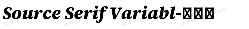 Source Serif Variabl字体转换